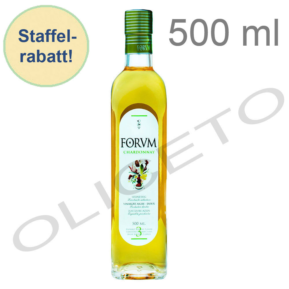 Chardonnay-Essig 500 ml 3-jährig - Cellers Avgvstvs Forvm - Augustus Forum
