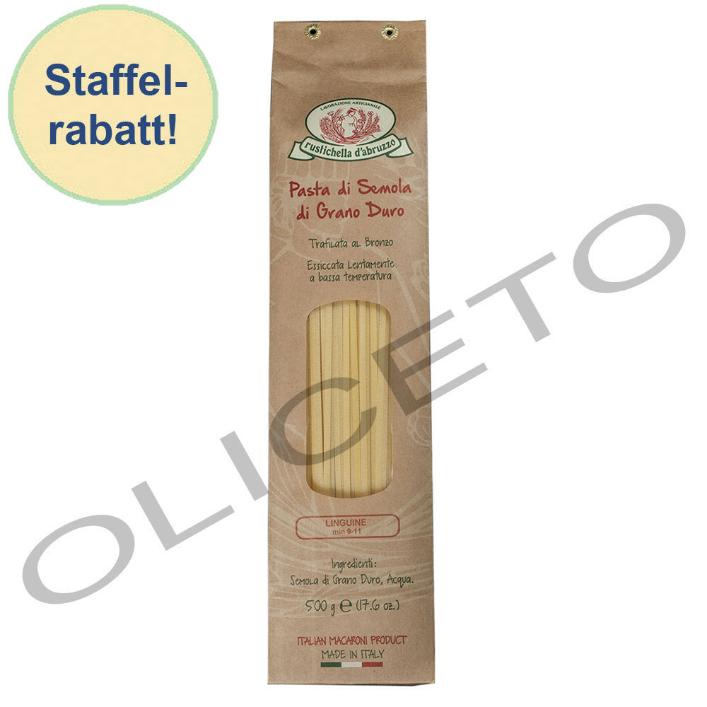 Linguine - Trenette Nudeln aus Hartweizen 500 g Packung - Rustichella d'Abruzzo