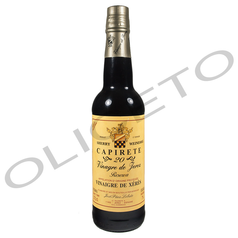 Sherryessig Vinagre de Jerez Reserva 375 ml Capirete Solera 20 Jahre Eichenfass DO-Produkt - Lobato