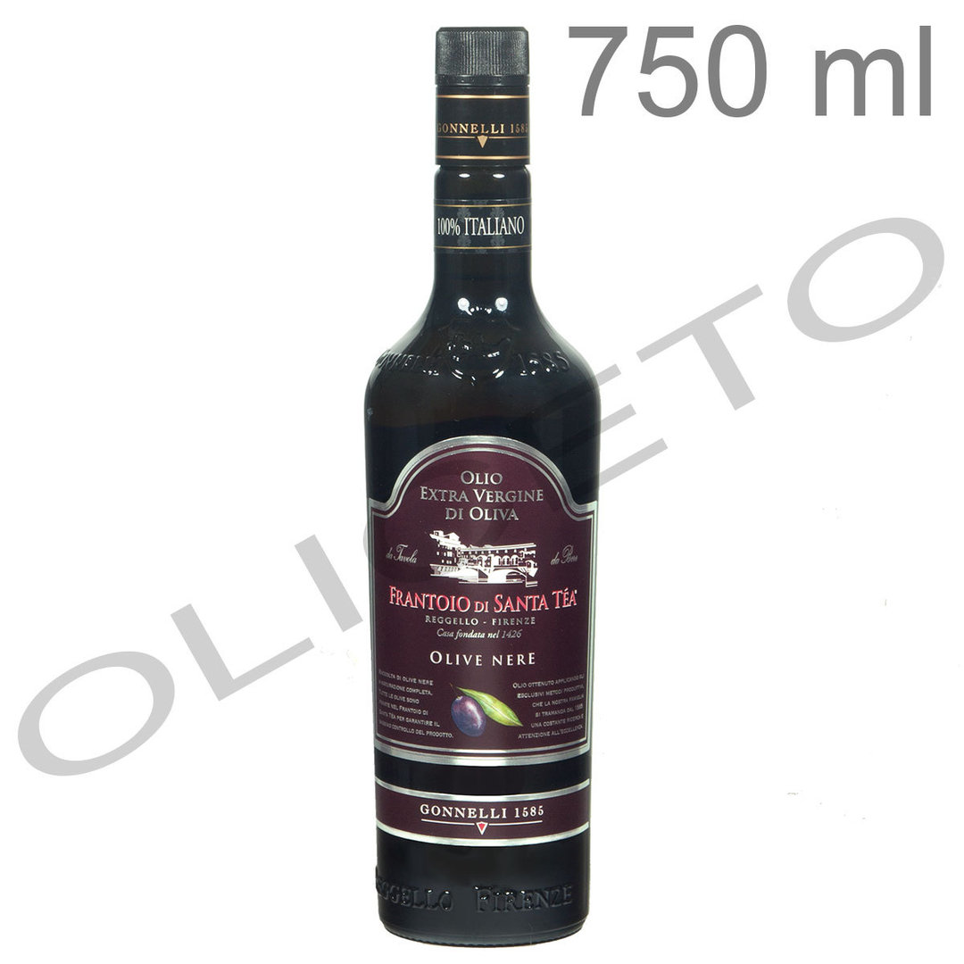 Olive nere 2022/23 Öl der frühen Ernte schwarzer Oliven Frantoio di Santa Tea 750 ml - Gonnelli 1585