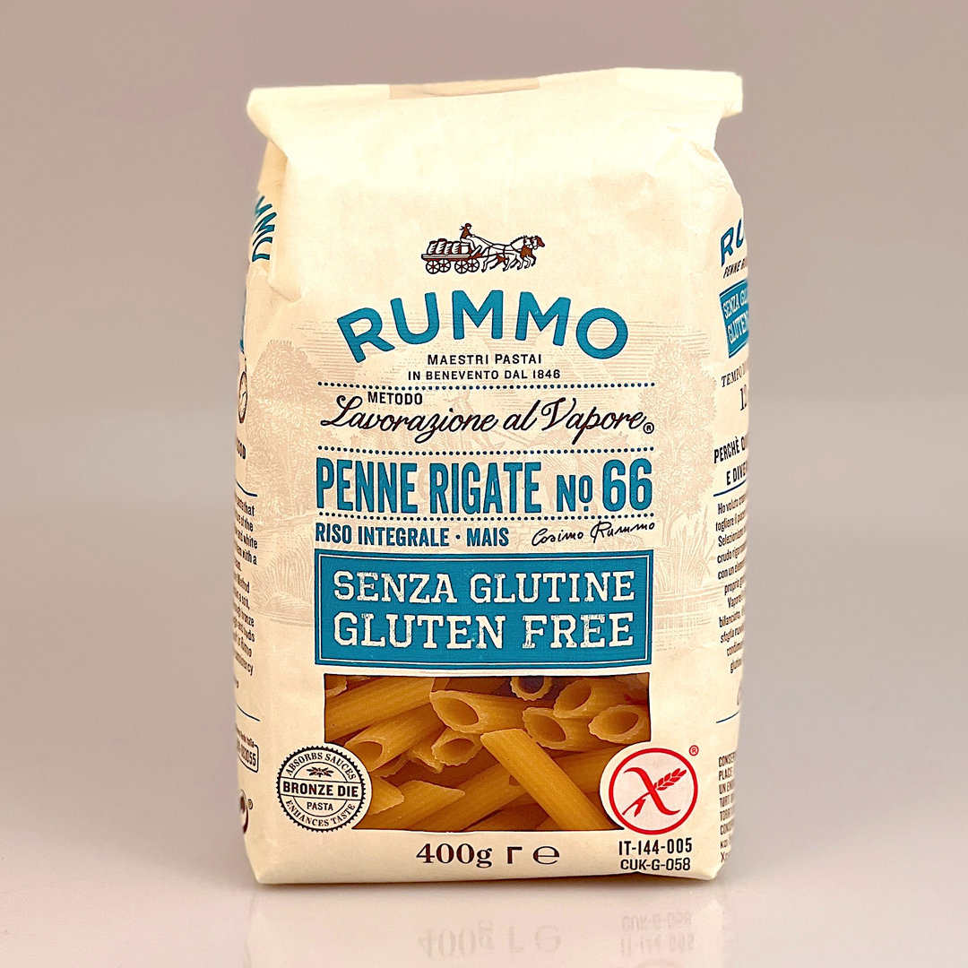 Penne Rigate glutenfrei Nr. 66 - Nudeln aus Reis und Mais 400 g Packung - Pasta Rummo