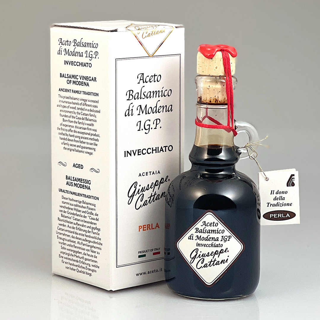 Aceto Balsamico di Modena IGP 8 Jahre Invecchiato (Perla) 250 ml - Cattani