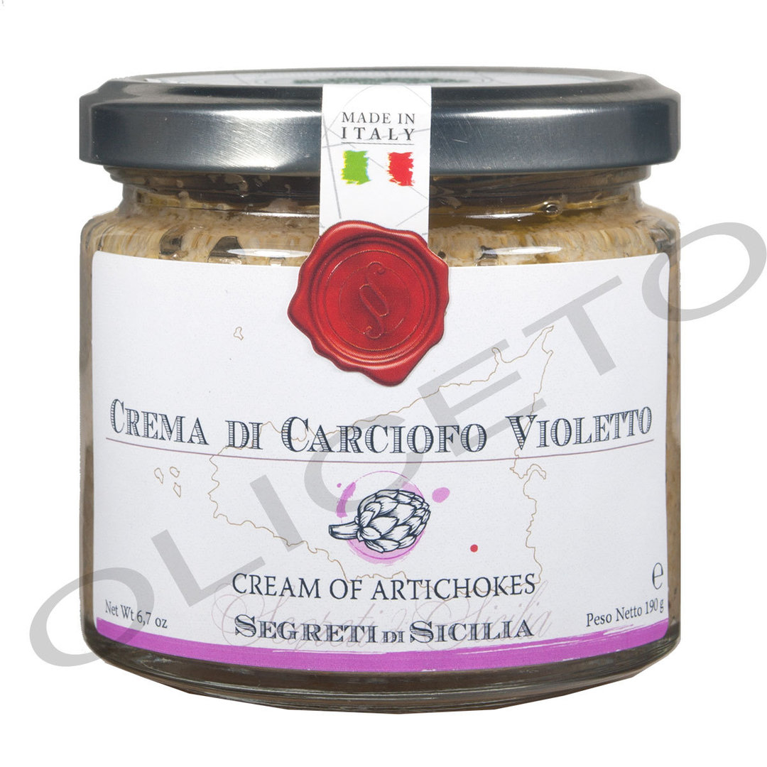 Crema di Cuori di Carciofo Violetto - Creme aus Herzen von Artischocken 190 g - Cutrera