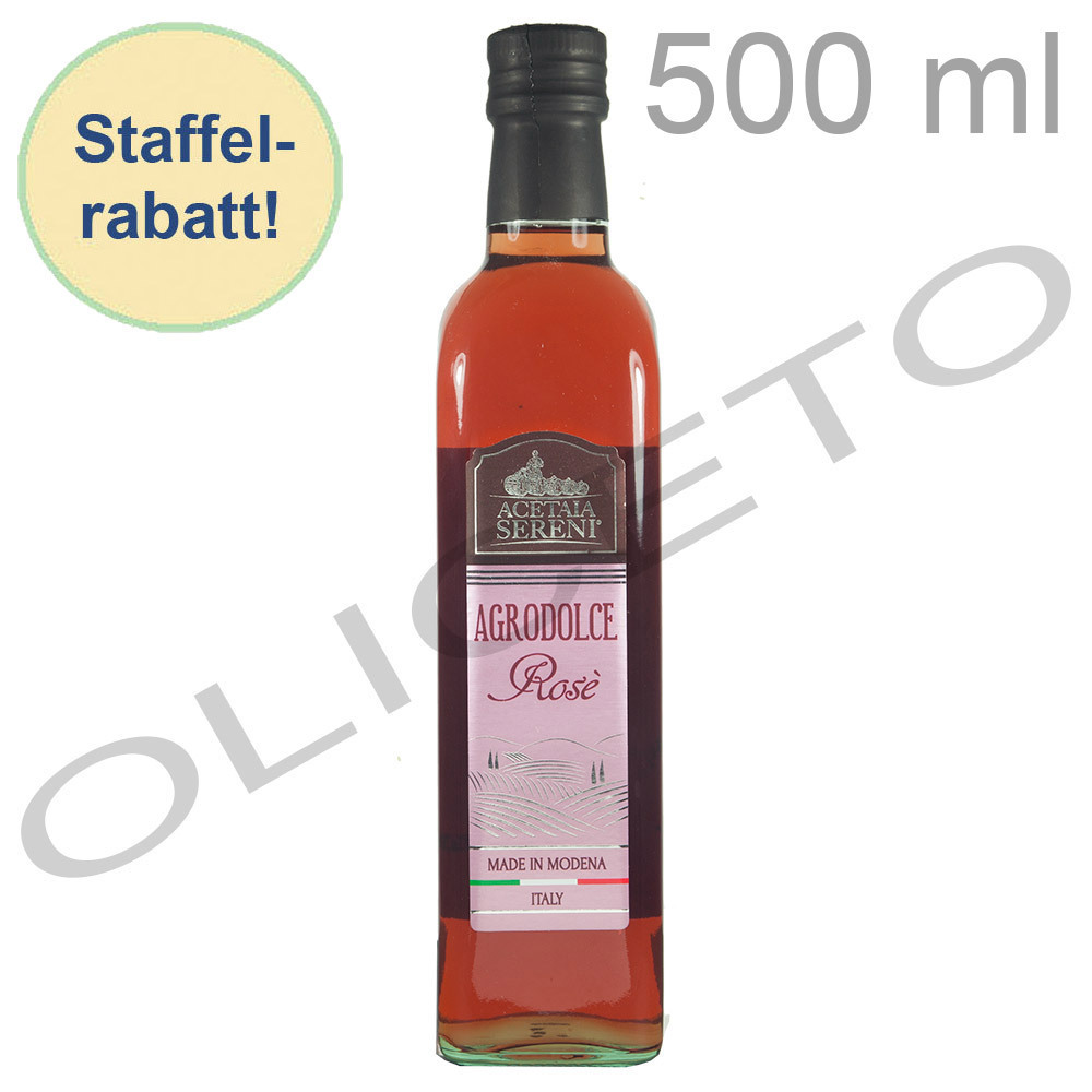 Condimento Agrodolce Rosè 500 ml rosa balsamische Speisewürze - Sereni
