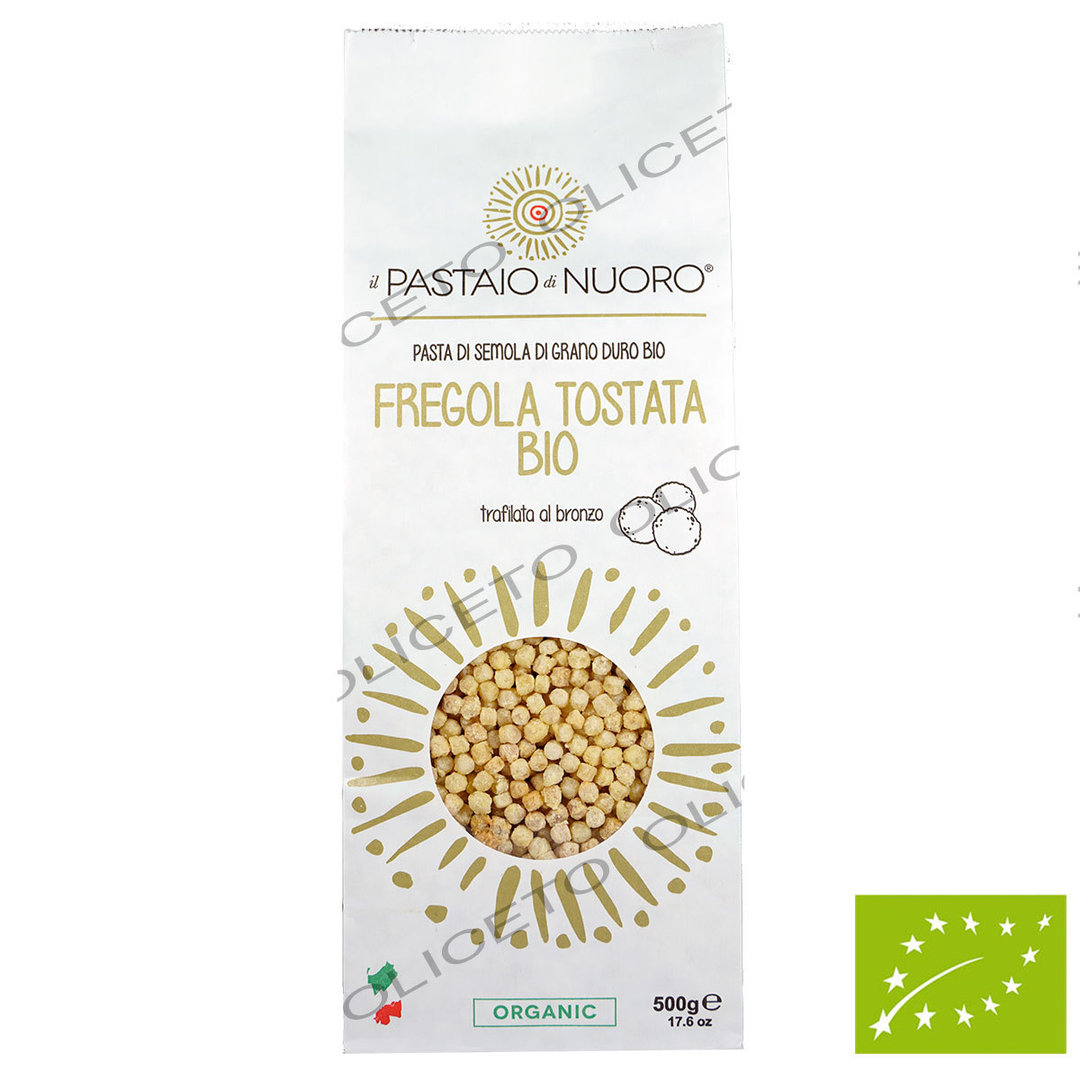 Bio Fregola Tostata aus Hartweizen 500 g Packung - Artinpasta