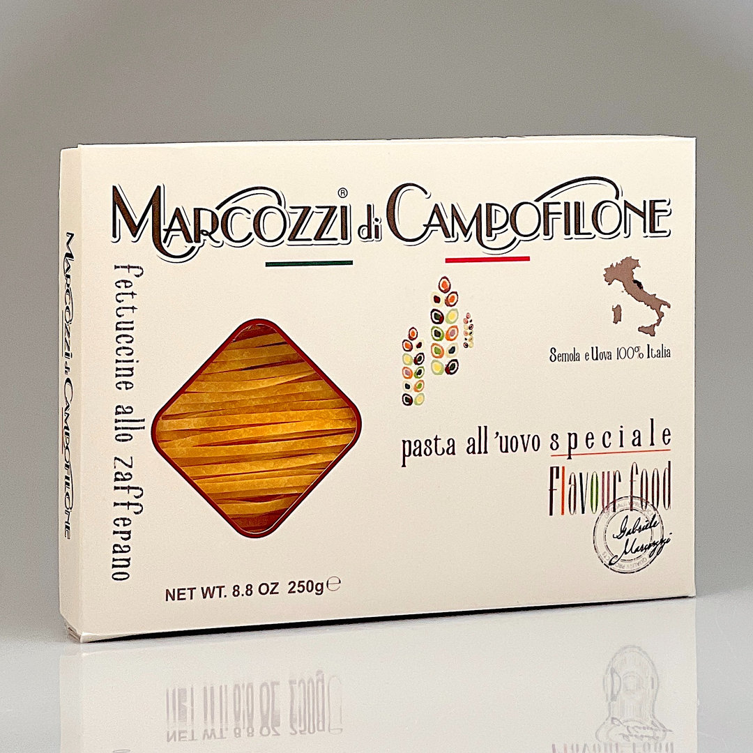 Fettuccine di Campofilone allo Zafferano Bandnudeln mit Safran und Ei 250 g - Marcozzi