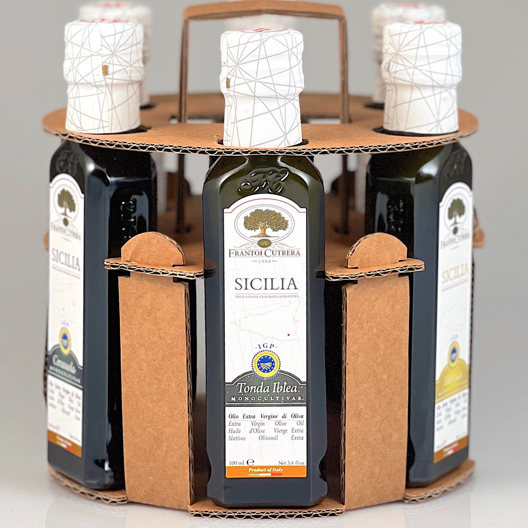 Monocultivar: Verkostungsset von 6 reinsortigen, sizilianischen Olivenölen 6 x 100 ml - Cutrera