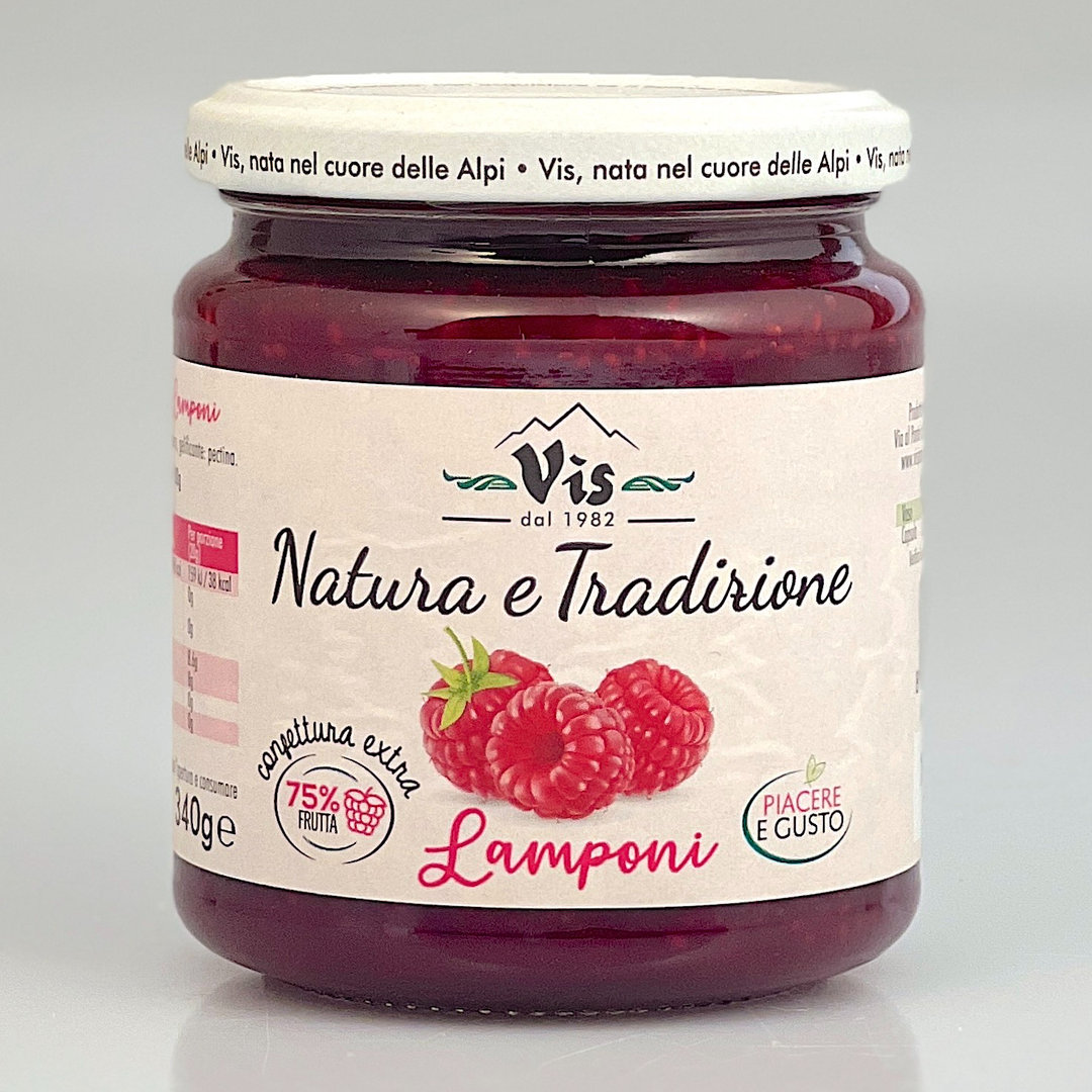 Lamponi - Fruchtaufstrich Himbeere 340 g - Vis - Italien: Confettura Extra